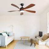 52 Inch Indoor Ceiling Fan With 3 Color Dimmable 5 ABS Blades Remote Control Reversible DC Motor W934P187537