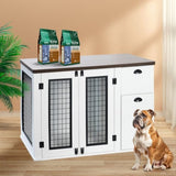 ZNTS Furniture style dog cage, wooden dog cage, double door dog cage, side cabinet dog cage, Dog crate W1687138649