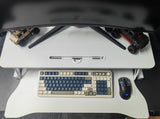 32 Inch Desk Converter, Height Adjustable Sit to Stand Riser, Dual Monitor and Laptop Workstation W2641P251901