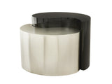 Modern & Contemporary Style End Table Made with Iron Sheet Frame in Black & Silver B009140743