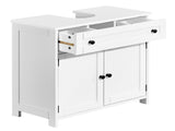 1-Drawer 2-Door Bathroom Vanity Bathroom Cabinet Washbasin Not Included 23.62*11.81*23.62in White 77602826