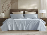 4 Pieces Queen Sateen Sheet Set,Blue B035P381320