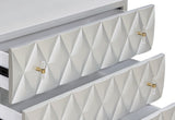 Metallic Silver and Champagne 3-Drawer Console Cabinet B062P209180