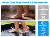 Foldable Camping Shower Pan, 41" Portable Shower Base with Drainage Pipe, Collapsible Outdoor Shower 30340231