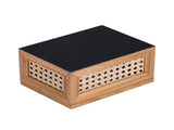 Oblong Rattan and Wood Decorative Tabletop Box 68022295