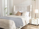 Peyton Upholstered King Bed / 54" High Headboard / Traditional Hand Buttoned Tufting / Nailhead Trim B083P152027