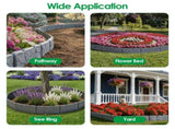 20 Pack Cobbled Stone Look Garden Edging, Flexible Interlocking PVC Landscape Edging, 16 FT No Dig 28864555