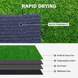 ZNTS (2Pack)3.3FTx10FT Artificial Grass Realistic Synthetic Thick Fake Faux Grass Rug Astroturf Carpet W2836P230766