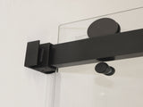55-59"W x 72"H Frameless Double Sliding Shower Door, 304 Stainless Steel in Matte Black 5/16" W2758P385693