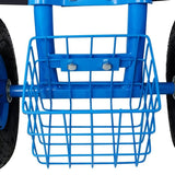 Rolling Garden Scooter Garden Cart Seat with Wheels and Tool Tray, 360 Swivel Seat,Blue W46542629