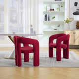 COOLMORE Contemporary Designed Velvet Fabric Upholstered Accent/Dining Chair /Barrel Side Chairs W395P224755