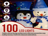 Set of 2 Lighted Plush Penguin and Snowman Christmas Decorations, Pre-lit Pull Up Holiday Decor with 71294454