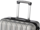 ABS Trolley Case 20in 24in 28in 3PCS Suitcase Set Striped Textured Suitcase Silver Gray 96290375