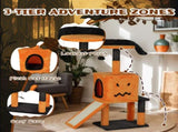 39.4" Halloween Cat Tree, Cat Tower Cat Tree for Indoor Cats with Spacious Cat Condo, Sisal 91631797