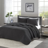 3 Piece Quilt Set Black Full/Queen B035129040
