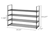 2 Set 4 Tiers Shoe Rack Shoe Tower Shelf Storage Organizer For Bedroom, Entryway, Hallway, and 42895024