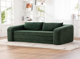 71" 2-in-1 Pull Out Foldable Loveseat Sofa Bed with Armrest & Backrest Pillows, Convertible Chenille W3118P388901