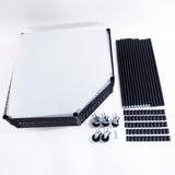 6-Layer Plastic Coated Polygonal Corner Shelf with 2" PP Wheels 680*680*1800 Black 87893174