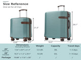 Hardshell Luggage Set with TSA Lock, 360&deg Spinner Wheels, Lightweight Durable Travel Suitcases N730P261826C
