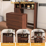 Multifunctional Folding Dining Table with Wall-Mounted Sideboard & Storage for Small Apartments 60707254