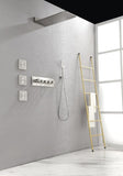 Wall Mounted Waterfall Rain Shower System With 3 Body Sprays & Handheld Shower TH-78109-NS