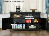 Sideboard Buffet Cabinet, Coffee Bar with 2 Doors & Adjustable Shelves, Console Table for Kitchen, 82698564