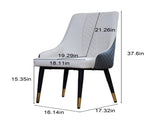 Modern PU Leather Dining Chairs Ergonomic High-Back Kitchen Chairs with Carbon Steel Legs, W2699P401053