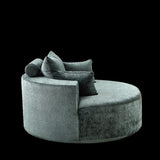 55''L Chenille Sponge single sofa,No Assembly Required,Fluffy Modern Sleeper Chair for Living room, W834P221025