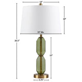 Faceted Green Glass Table Lamp B035P264525