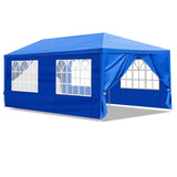 ZNTS 10'x20' Outdoor Party Tent with 6 Removable Sidewalls, Waterproof Canopy Patio Wedding Gazebo, Blue 53823303