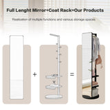 Full-length mirror solid wood rubber wood glass, 65.7*17.7in Large mirror W2987P225478