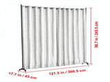 Room Divider with Wheels, Portable Freestanding Curtain Panel Privacy Screen, Rolling Divider Stand 16827571