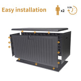 260 Gallon Resin Outdoor Deck Box Waterproof, Extra Large Patio Storage Box with Lockable Storage 84147687