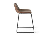 Set of 2 30" Cedric Faux Leather Barstool Vintage Brown 57583.00
