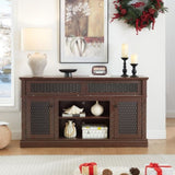 TV Stand Electric Fireplace Glass Shelves,YS-027-2FD-CHE W1758P231683