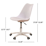 ZNTS Armless Office Chair,Ergonomic Small Computer Desk Chair with Wheels,Adjustable Rolling Chair, W2533P171799