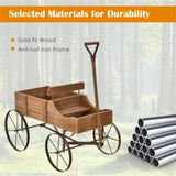 Wooden plant frame with wheels, Brown planting pot 65077135