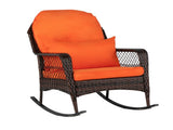 Latte Woven Single Rocking Chair Brown Gradient 09866010