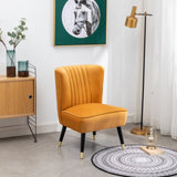 ZNTS Elon Contemporary Velvet Upholstered Accent Chair, Gold T2574P164256