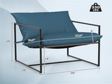 2 Pack Outdoor Leisure Chairs with Sling Seat & Soft Cushions, Rustproof Metal Frame 330 LBS 29248118