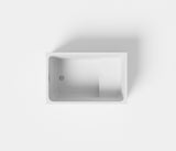 43" Acrylic Freestanding Bathtub with seat Spacious rectangle Shape, Gloss White Finish, Chrome W1675P225124