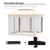 ZNTS 11' x 11' Pop Up Canopy, Outdoor Patio Gazebo Shelter with Removable Zipper Netting, Instant Event W2225141507