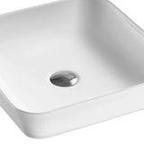 DAX Ceramic Square Bathroom Vessel Basin White Matt B2702P227024