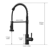 Commercial Black Kitchen with Pull Out Sprayer, Single Handle Single Lever Kitchen Sink W1932P172331