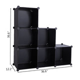 ZNTS Cube Storage 6-Cube Closet Organizer Storage Shelves Cubes Organizer DIY Closet Cabinet Black 23704332