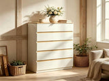 () 5-Drawer Color-Block Chest Particleboard Drawer Dresser 29.92*15.75*44.88in 21513410