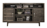 62 Inch TV Stand Console for TVs up to 70 inches, No Assembly Required, Charcoal-Brown Finish GL-B108P160141