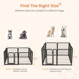 ZNTS Dog Playpen Outdoor, 8 Panel Dog Fence 31.'' Pet Pen for Small Dogs Pet Exercise Pen for W1162P189319