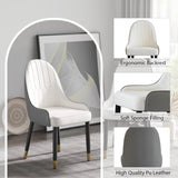 Modern PU sponge-filled dining chair, solid wood metal legs, suitable for restaurants, living rooms W1535119451