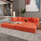Double sofa, sofa bed, multifunctional compression sofa, wide body sofa, pure sponge sofa, fine W3064P245391